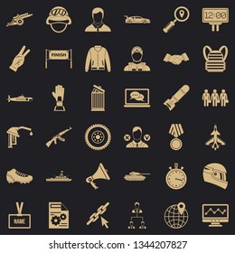 Big victory icons set. Simple style of 36 victory big vector icons for web for any design