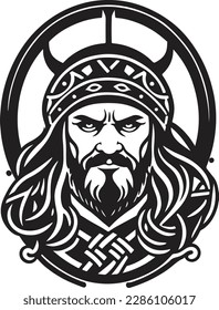 Big Viking Warrior Tattoo Vector