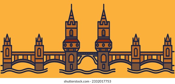 ilustración vectorial de puente grande