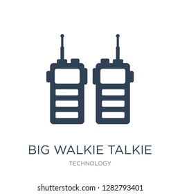 big walkie talkie icon vector on white background, big walkie talkie trendy filled icons from Technology collection, big walkie talkie vector illustration