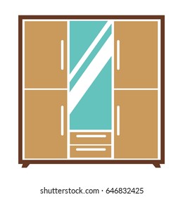 Große Garderobe mit Spiegel