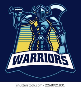 Big Warrior Knight Sport Mascot logo style