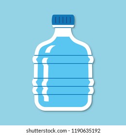 Big water bottle flat icon