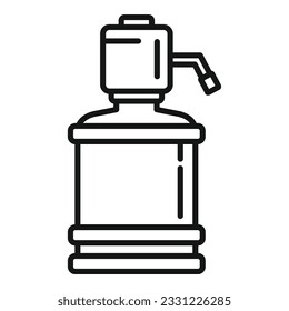 Big water bottle icon outline vector. Filter treatment. Tank system