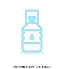 Big water bottle icon. Plastic container. Vector illustration, flat design