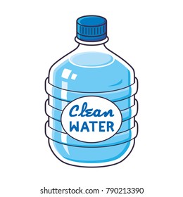 Big water bottle isolated