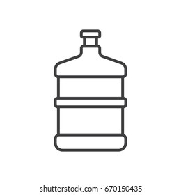 Big Water Bottle Line Icon.