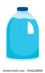 big water bottle on white background