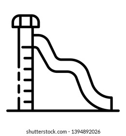 Big water slide icon. Outline big water slide vector icon for web design isolated on white background