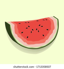 big watermelon slice vector illustrations