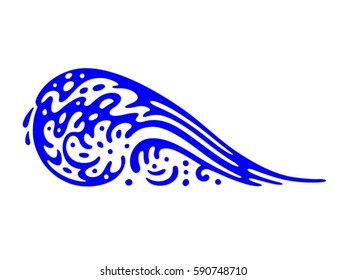 big wave curls in a whirl