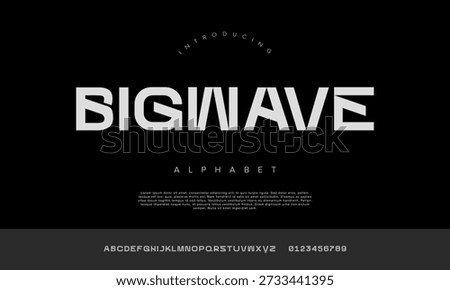Big Wave futuristic bold display font for modern tech logo and gaming poster design