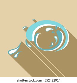 Big wave icon. Flat illustration of big wave vector icon for web