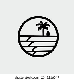 big wave int the beach,vector