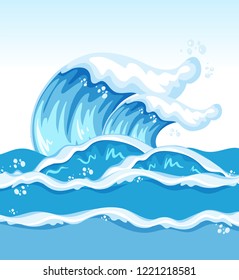 Große Welle in der Ozeangrafik