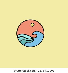 Big wave in the ocean,summer time