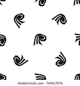 Big wave pattern repeat seamless in black color for any design. Vector geometric illustration