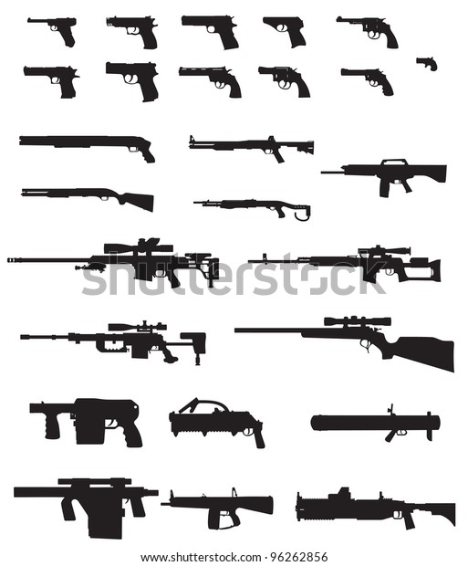 Big Weapons Pack Stock Vector (Royalty Free) 96262856