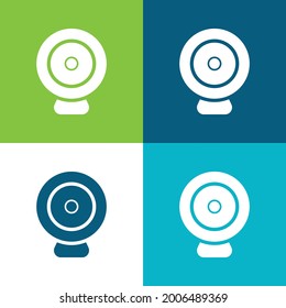 Gran Webcam Flat cuatro colores mínimo conjunto de iconos
