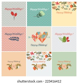 big Wedding card set