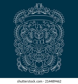 Big wedding graphic set, laurel, wreaths, arrows, ribbons,hearts, flowers, birds and labels in vector