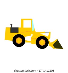 Big wheel loader. Illustration in vector format