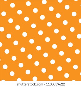Big white dots on  yellow background. Vector Illustration.