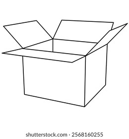 Big white empty cardboard box 