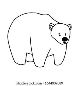 big white polar bear on white background vector illustration design