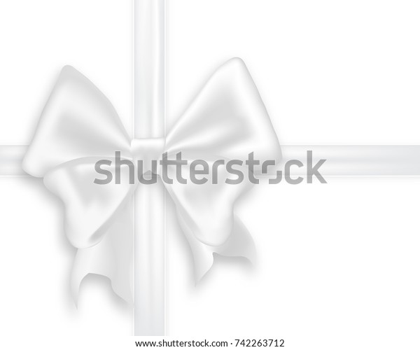 large white ribbon bows