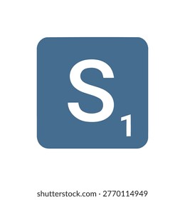 Big white S letter icon