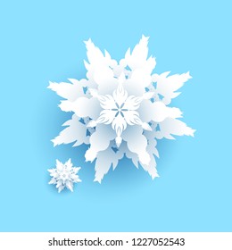 Big white snowflake