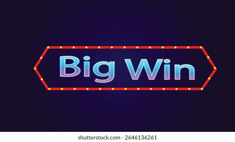 Big Win 3d palavra iluminada