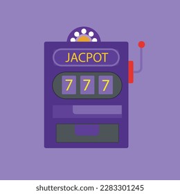 El vector de lotería Big win 777 es un concepto de casino con máquina tragaperras. Gane el bote en una ilustración de una máquina tragaperras