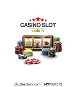 big win illustration Online Jackpot casino Slot machine banner in mobile phone. Chips, playing card, dice. Marketing Luxury Banner Jackpot Online Casino game Slot-machine in Smartphone play now poster