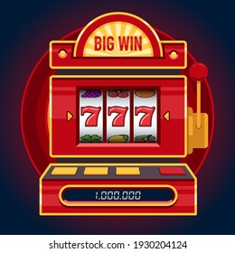 Big win red slot machine game. Win 777 jackpot. Lucky seven. Casino vegas game. Jackpot triple seven.