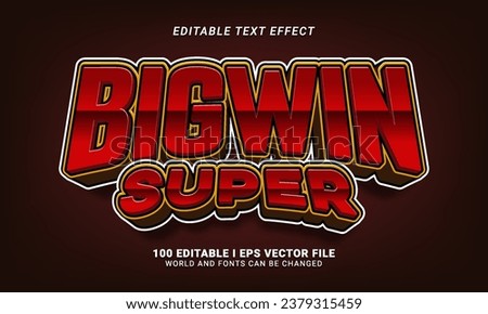 big win super 3d style text effect