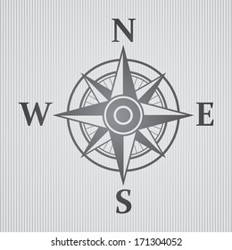 Big wind rose on white background. eps10