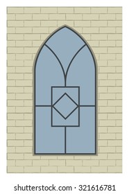 big window on the brick wall