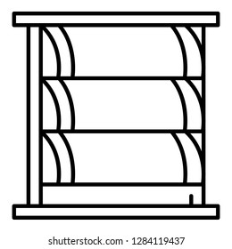 Big window shutter icon. Outline big window shutter vector icon for web design isolated on white background