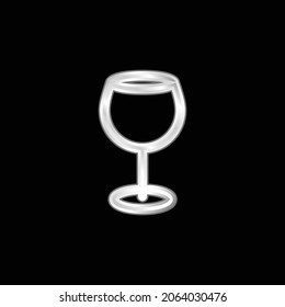 Icono metálico plateado de Big Wine Cup
