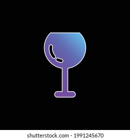 Big Wine Glass blauer Farbverlauf-Vektorsymbol