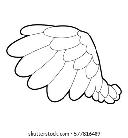 Big wing icon. Outline illustration of big wing vector icon for web