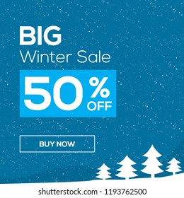 Big winter business promotion banner design