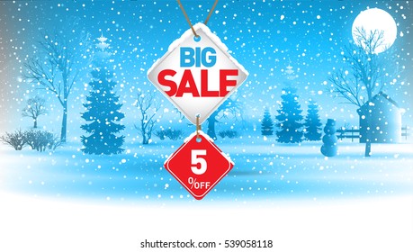Big winter sale, 5 percent.