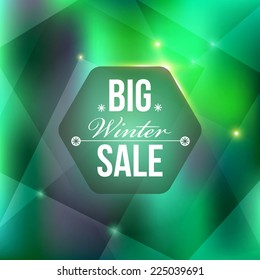 Big Winter Sale background. Vector illustration.