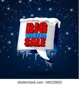 Big winter sale background.vector