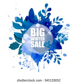 Big Winter Sale background.vector illustration