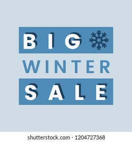 Big winter sale badge vector