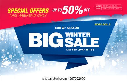 Big winter sale banner